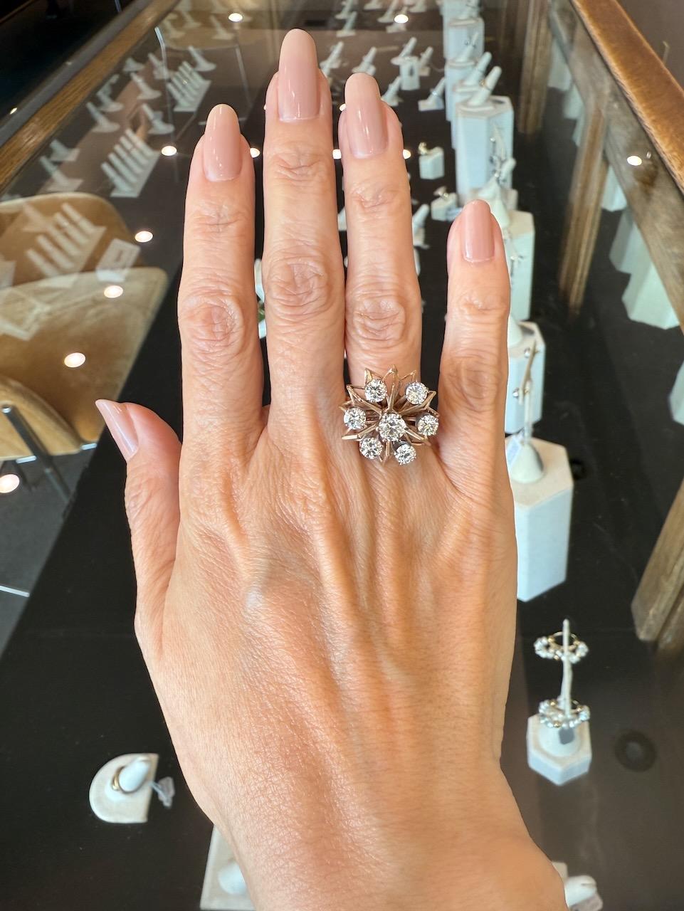 Vintage By 2.30CT Diamant Cocktail Ring im Zustand „Gut“ im Angebot in Los Angeles, CA