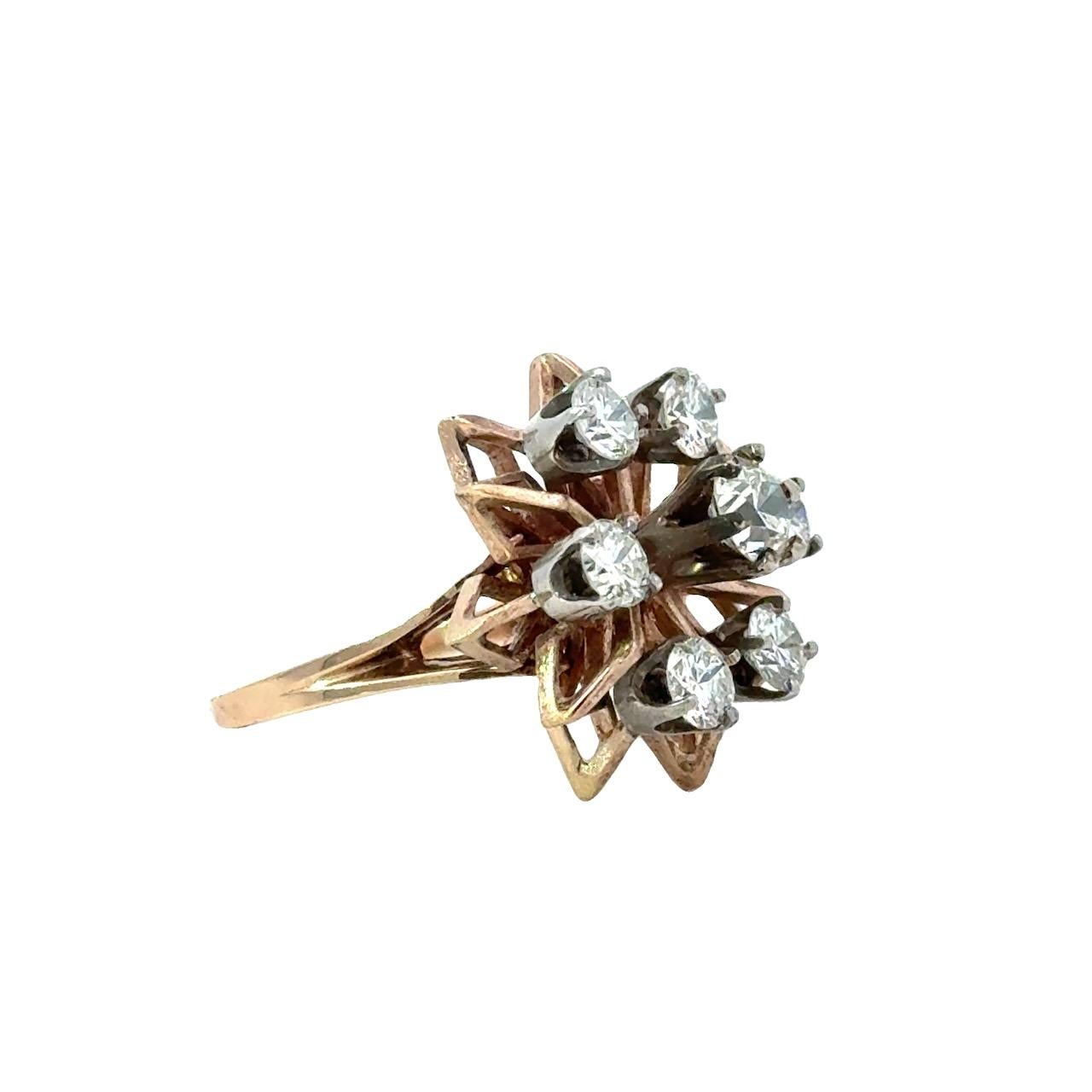 Vintage By 2.30CT Diamant Cocktail Ring für Damen oder Herren im Angebot