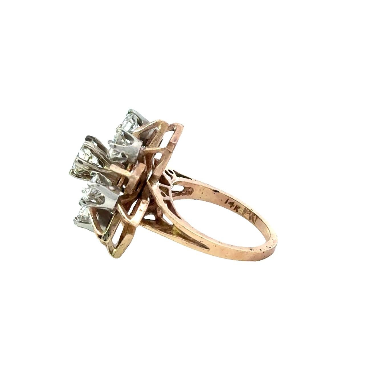 Vintage By 2.30CT Diamant Cocktail Ring im Angebot 1