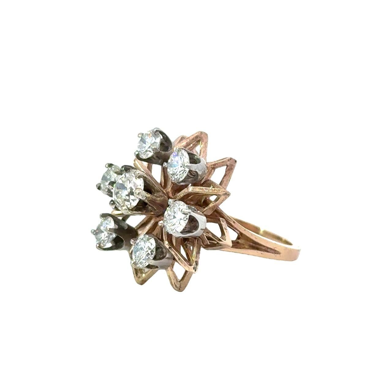 Vintage By 2.30CT Diamant Cocktail Ring im Angebot 2