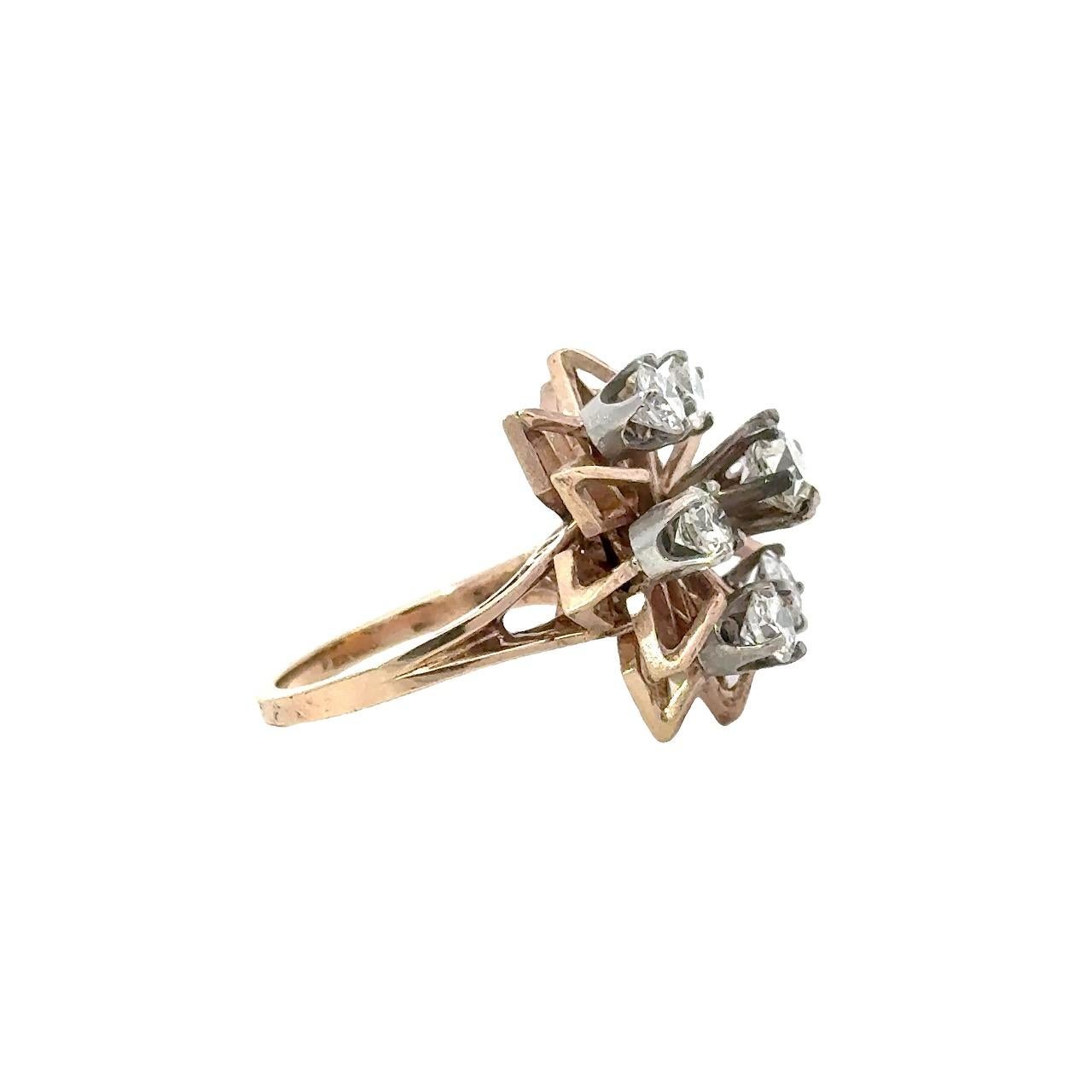 Vintage By 2.30CT Diamant Cocktail Ring im Angebot 3