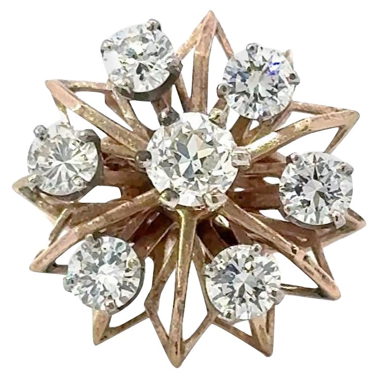 Bague Cocktail Vintage 2.30CT Diamant