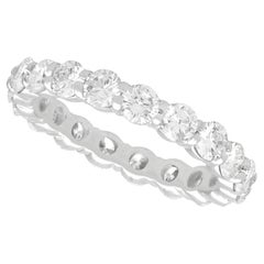 Vintage 2,38 Karat Diamant, 18k Weißgold Eternity-Ring, Voll-Eternity-Ring, um 1950