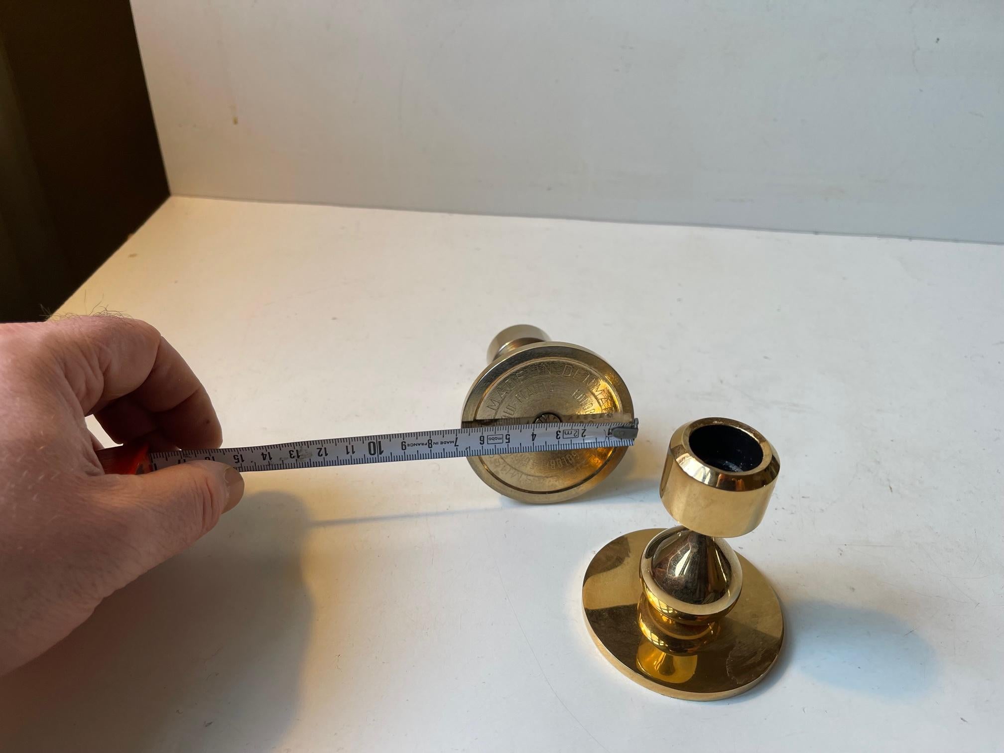 Vintage 24 Carat Gold Plated Candlesticks by Hugo Asmussen In Good Condition In Esbjerg, DK