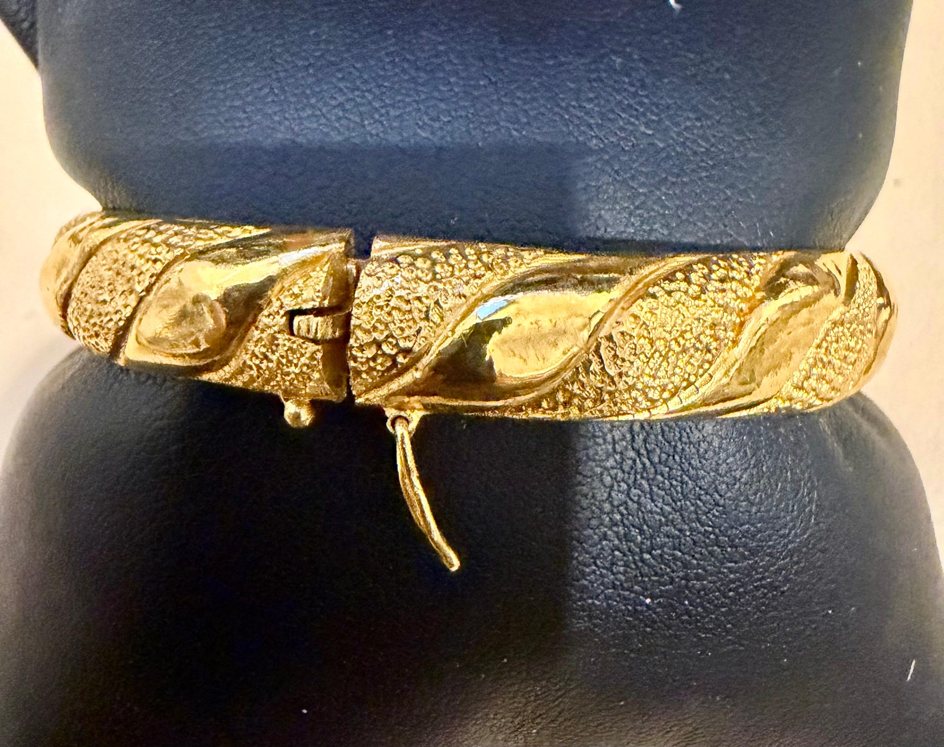 VINTAGE Bracelet en or pur jaune 24 carats 27.5 gm SMALL Bangle, Openable en vente 8