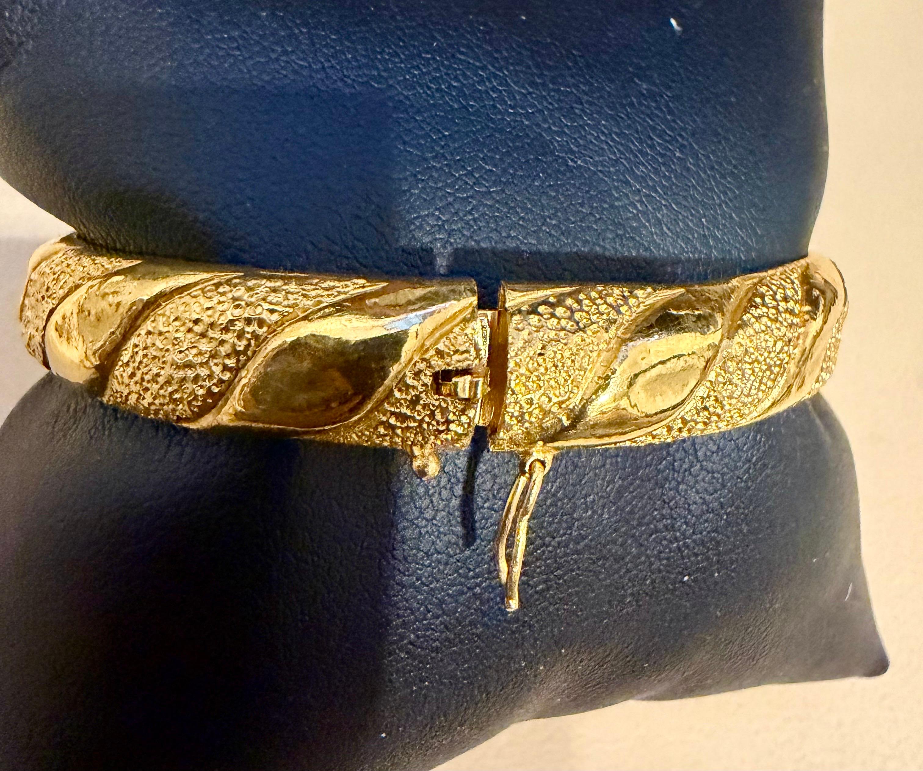 VINTAGE Bracelet en or pur jaune 24 carats 27.5 gm SMALL Bangle, Openable en vente 10