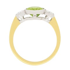 Vintage 2.40 Carat Peridot Engagement Ring, circa 1960s