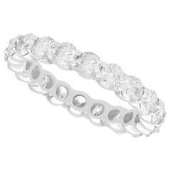 Vintage 2.42Ct Diamond and Platinum Full Eternity Ring Circa 1955