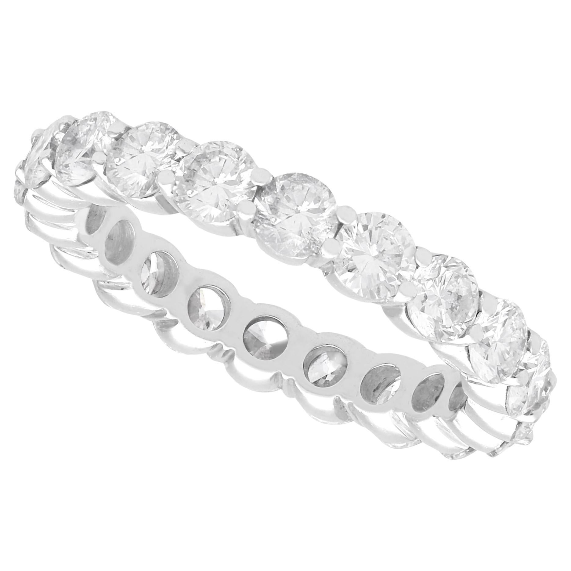 Vintage 2.42Ct Diamond and Platinum Full Eternity Ring Circa 1955