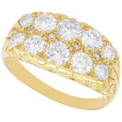 Vintage 2.45 Carat Diamond and Yellow Gold Cocktail Ring