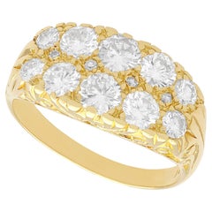 Vintage 2.45 Carat Diamond and Yellow Gold Dress Ring