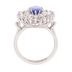 Vintage 2.46ct Tanzanite and Diamond Cocktail Ring, circa 1970s