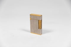 Vintage 24k Gold plated Ligne 2 ST Dupont Lighter brushed Palladium 1990s