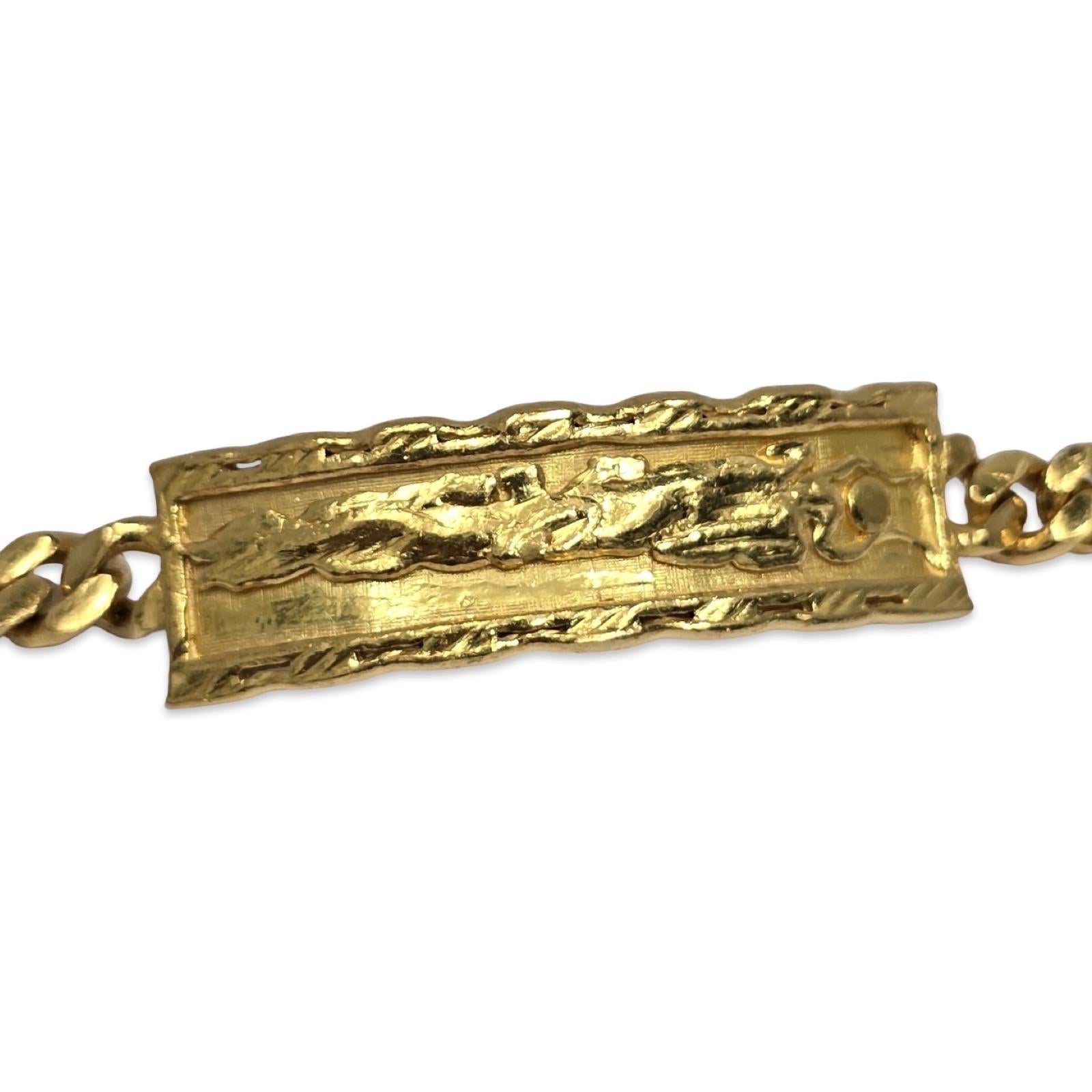 Brazalete vintage de oro macizo de 24 quilates con barra martillada estilo dragón en Bueno estado para la venta en Miami, FL