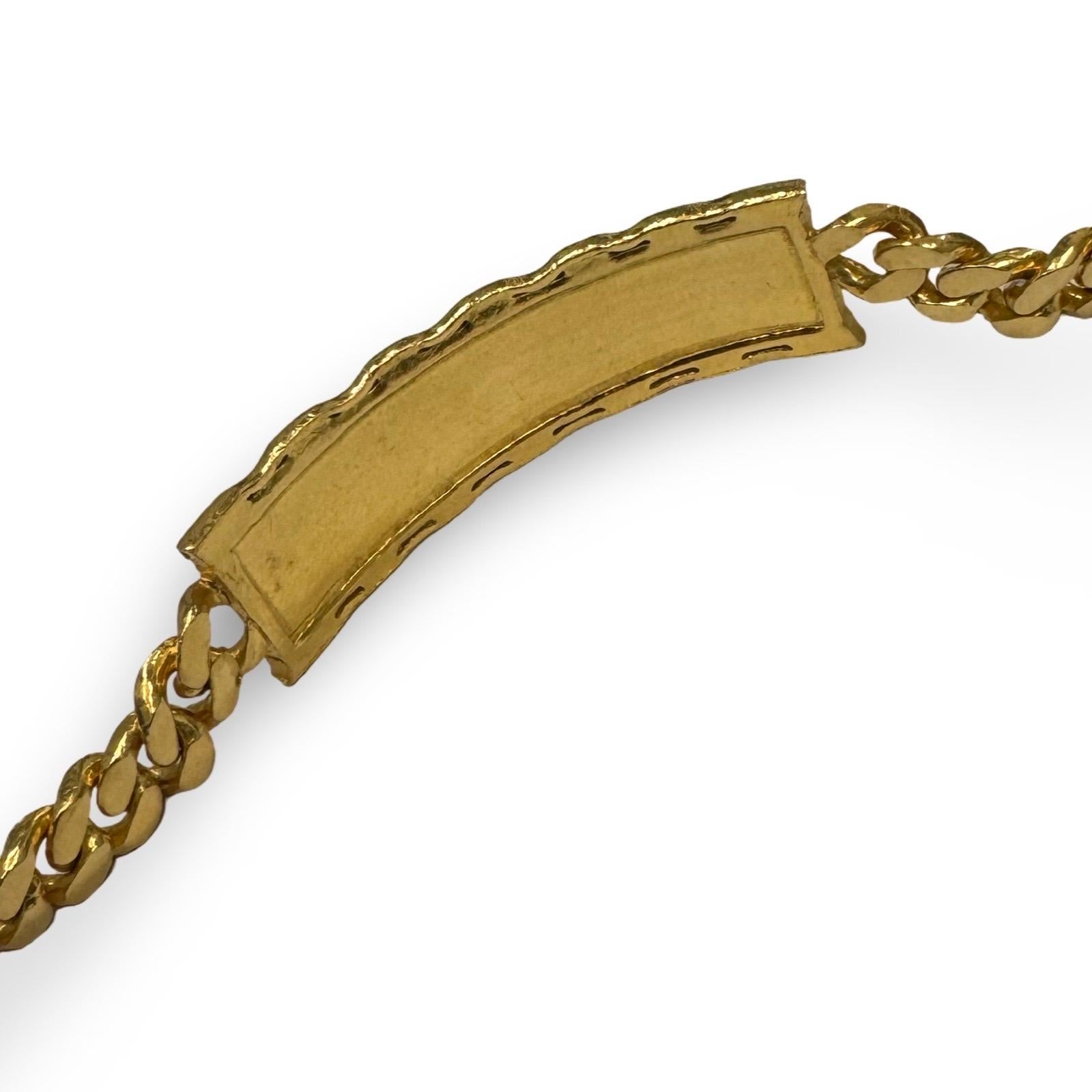 Femenino o masculino Brazalete vintage de oro macizo de 24 quilates con barra martillada estilo dragón en venta