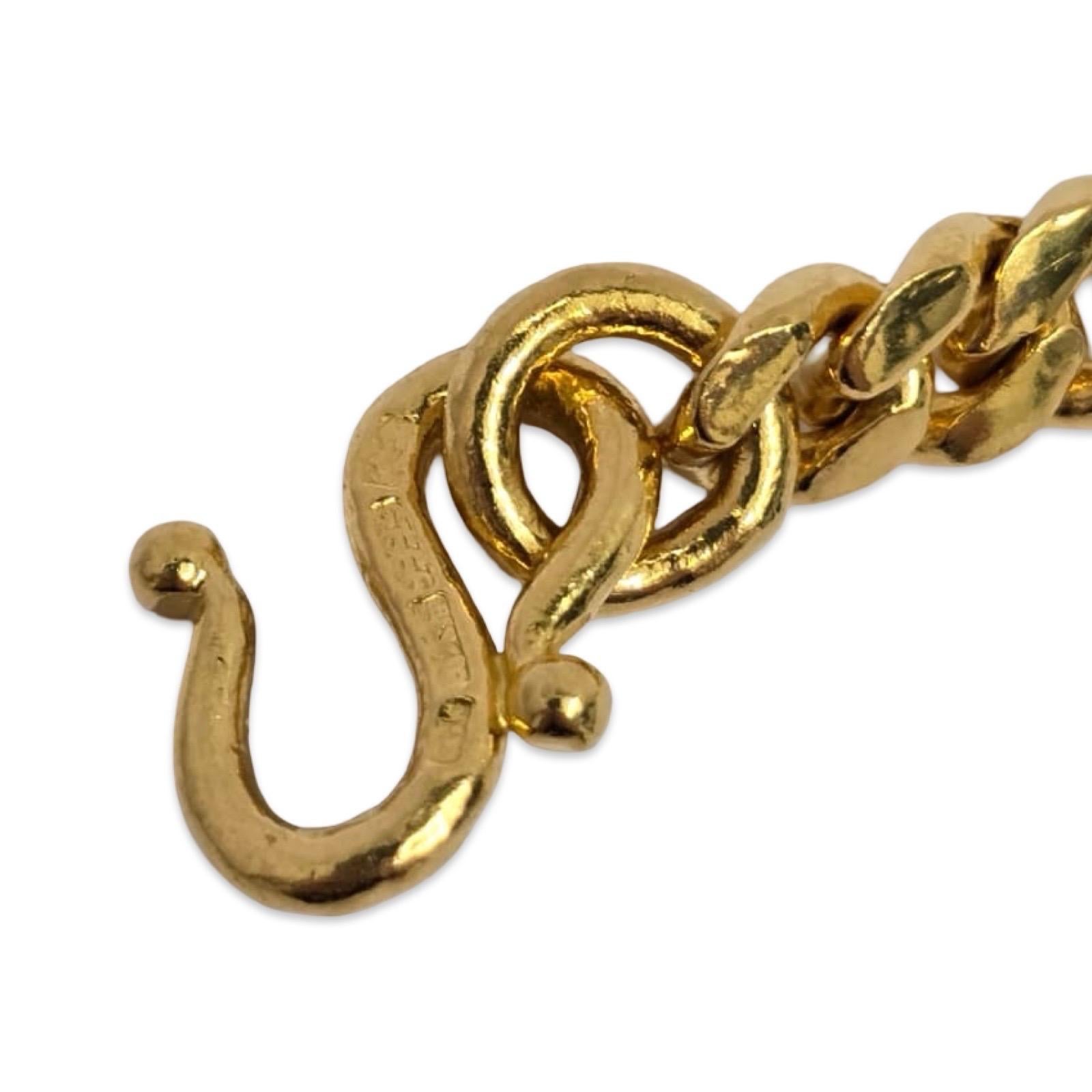 Brazalete vintage de oro macizo de 24 quilates con barra martillada estilo dragón en venta 4