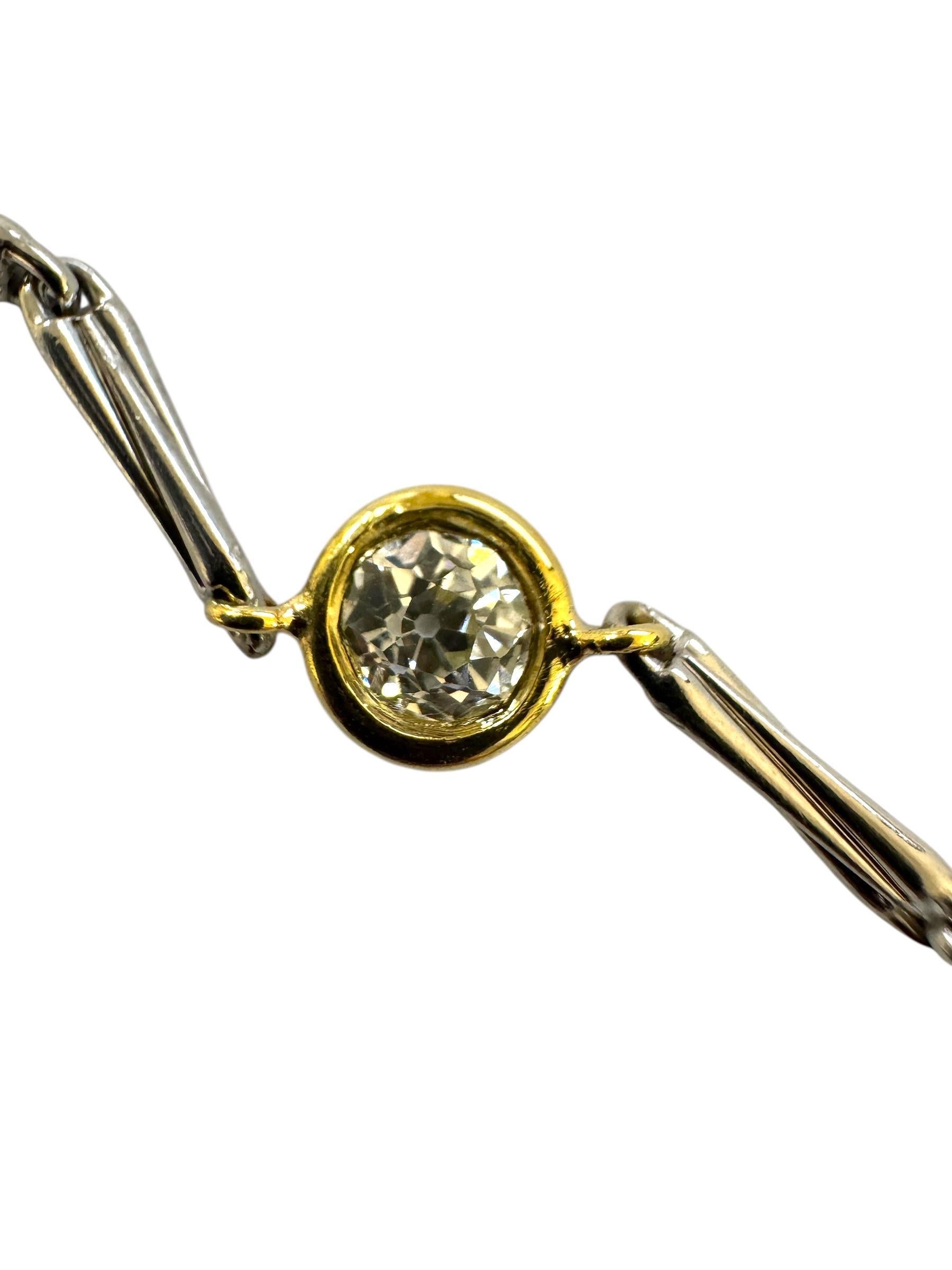 Collier Vintage 2.5 Carat Old Mine Cut Diamond By The Yard en vente 2