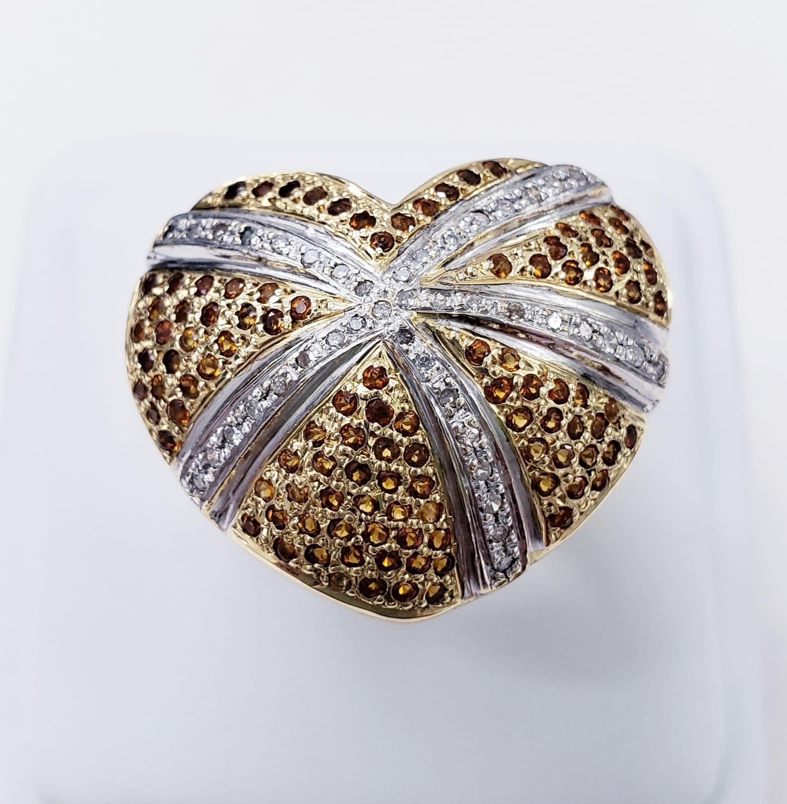 Cocktail-Cluster-Ring mit 2,50 Karat Saphir und Diamant im Zustand „Hervorragend“ im Angebot in Miami, FL