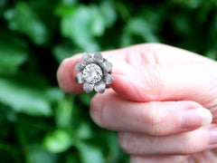 Pendientes vintage de oro blanco y diamantes de 2,53 quilates