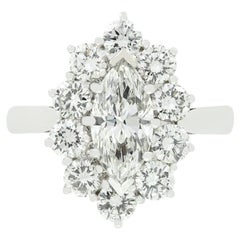 Vintage 2.54ct Diamond Cluster Ring, c.1984