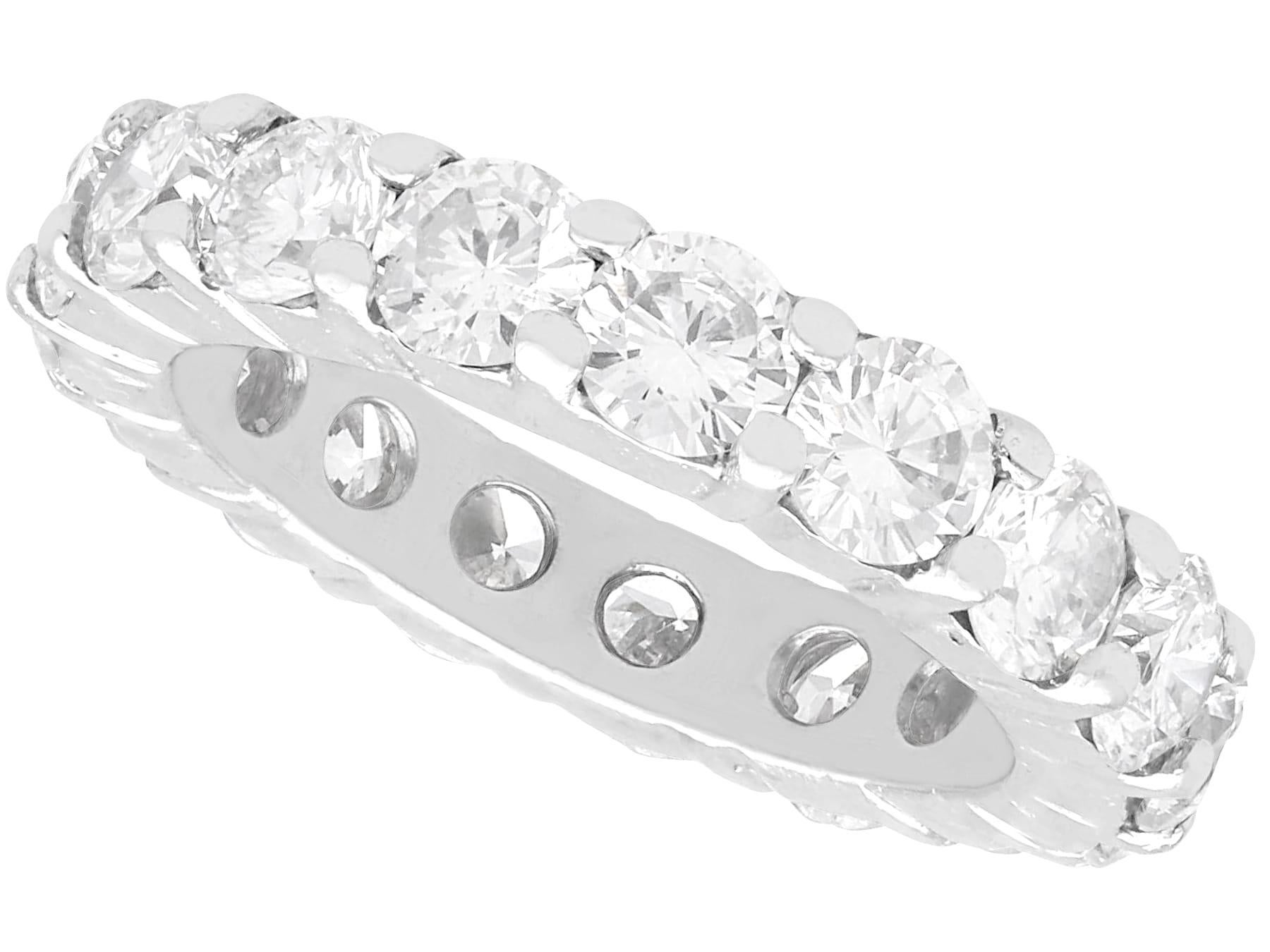 Vintage 2.55Ct Diamond and Platinum Full Eternity Ring Circa 1950 For Sale