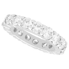 Vintage 2.55Ct Diamond and Platinum Full Eternity Ring