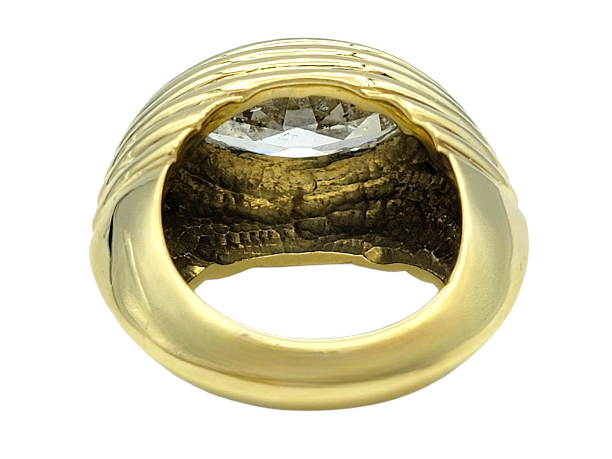 Anello da cocktail impilato con diamanti taglio marquise da 2,66 carati vintage in oro 18 carati in vendita 1