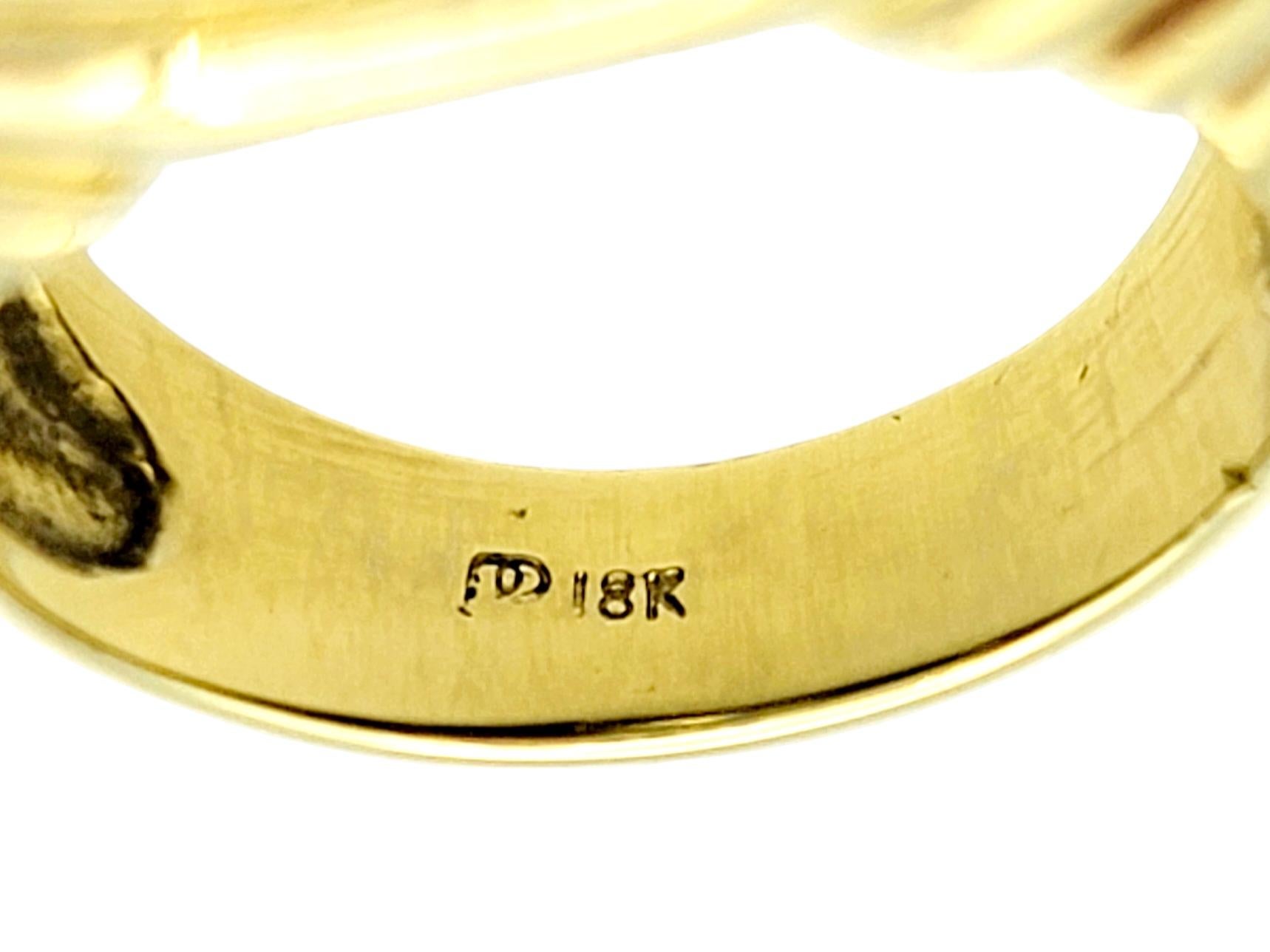 Anello da cocktail impilato con diamanti taglio marquise da 2,66 carati vintage in oro 18 carati in vendita 2