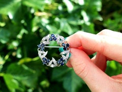 Vintage 2.68 Carat Sapphire and 1.24 Carat Diamond White Gold Jewellery Set