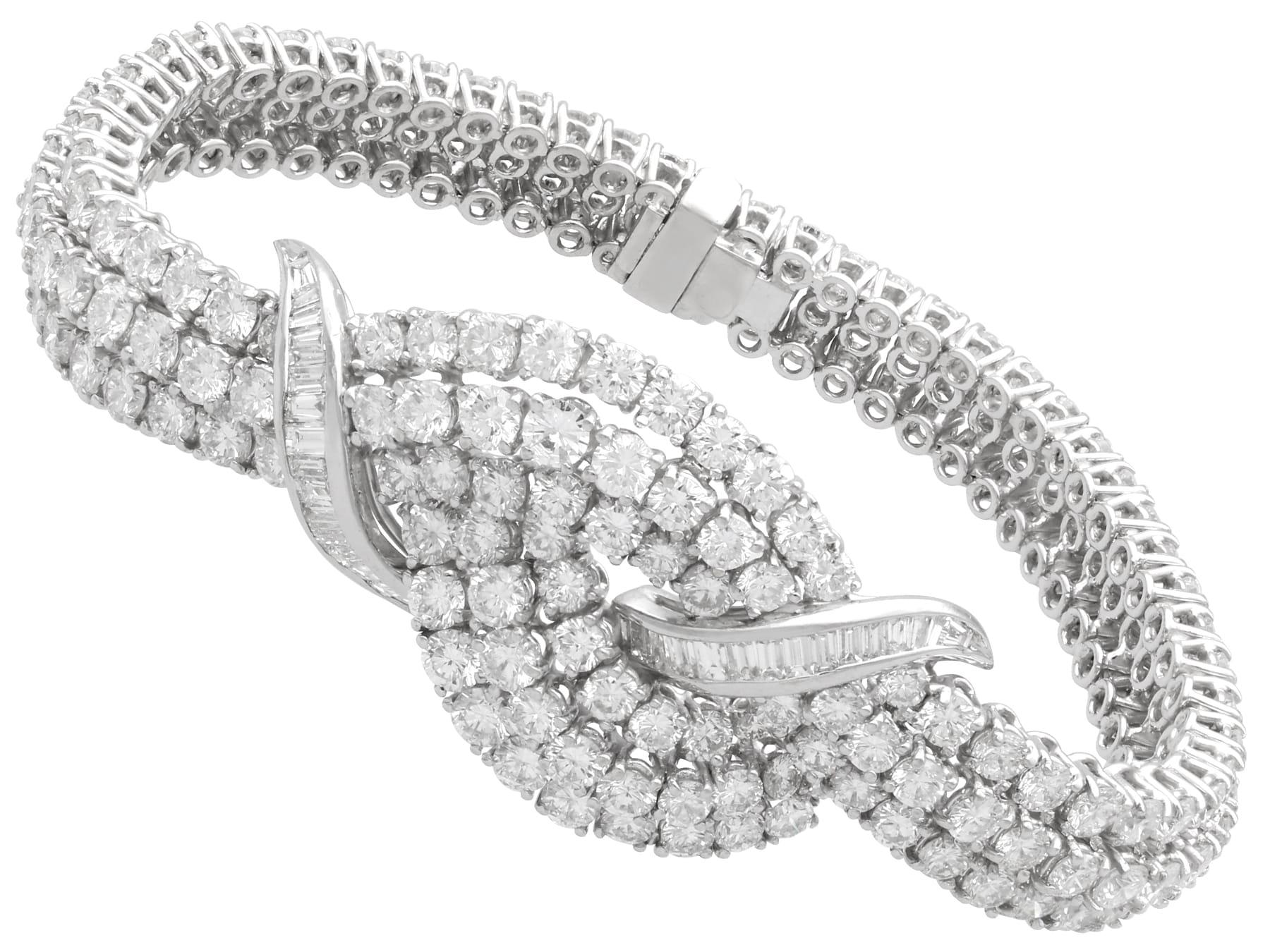 Vintage 26.98 Carat Diamond and 18k White Gold Jewellery Set Circa 1990 In Excellent Condition For Sale In Jesmond, Newcastle Upon Tyne