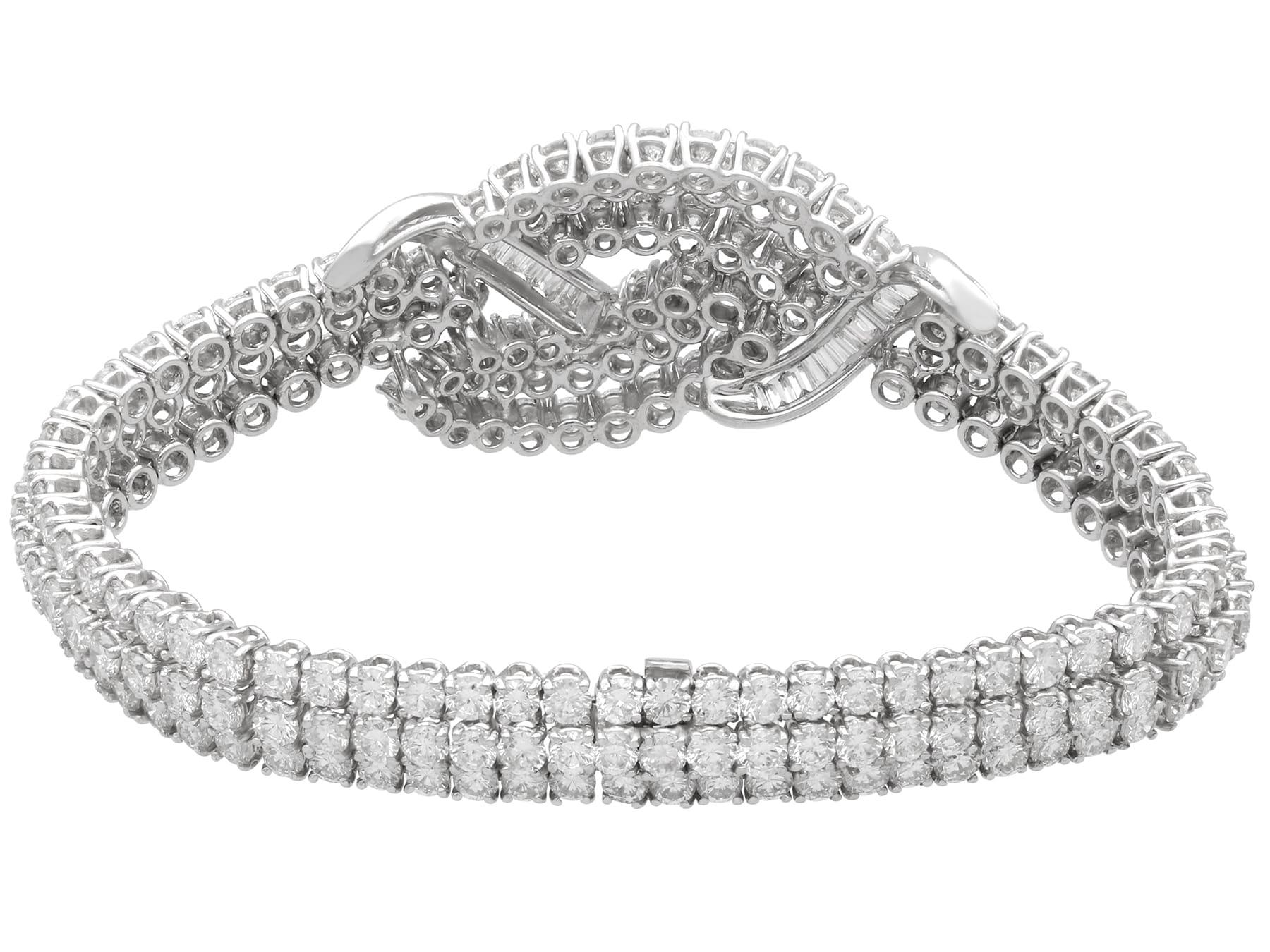 Women's or Men's Vintage 26.98 Carat Diamond and 18k White Gold Jewellery Set Circa 1990 For Sale