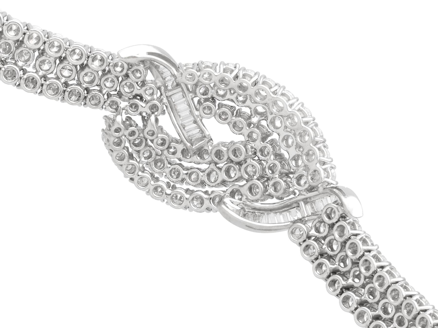 Vintage 26.98 Carat Diamond and 18k White Gold Jewellery Set Circa 1990 For Sale 1
