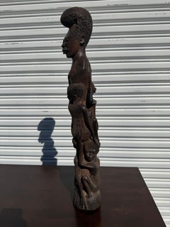Vintage 27" Tanzanian Ironwood Family Tree Sculpture