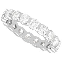 Vintage 2.70 Carat Diamond and White Gold Full Eternity Ring