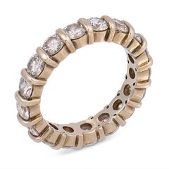 Vintage 2,70 Karat Gesamtgewicht Diamant 14k Weißgold Ewigkeit Band