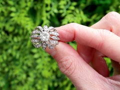 Vintage 2.73 Carat Diamond and Platinum Cocktail Ring Circa 1960