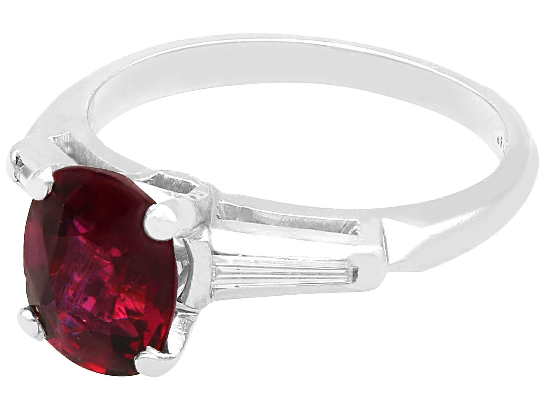 vintage platinum ruby ring