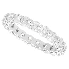 Retro 2.73Ct Diamond and Platinum Full Eternity Ring Circa 1990