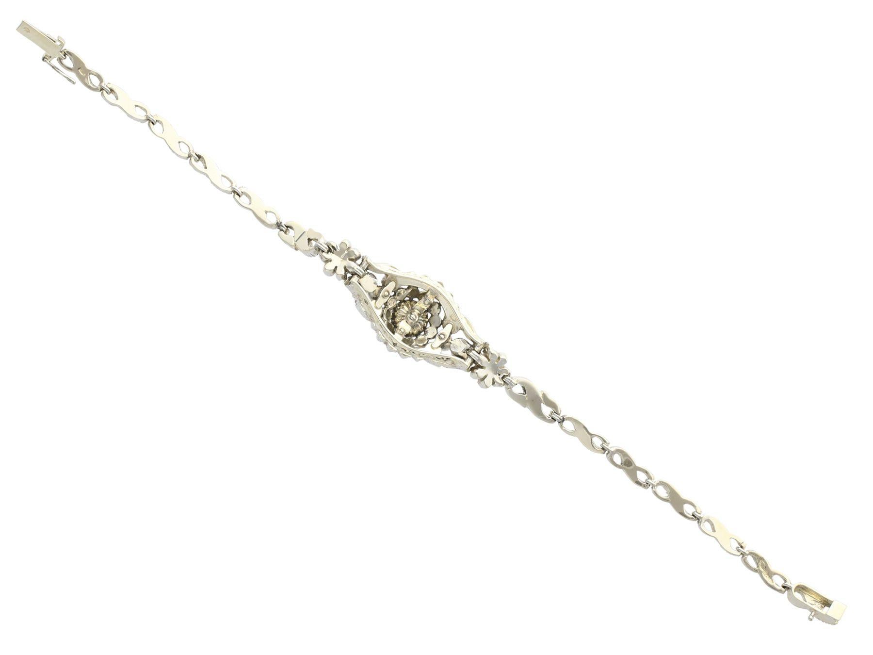 Bracelet vintage en or blanc avec diamants de 2,75 carats en vente 3