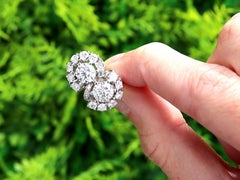 Vintage 2.75Ct Diamond and 14k White Gold Twist Ring Circa 1960