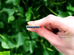 Vintage 2.78 Carat Sapphire and 18 Carat Yellow Gold Cufflinks