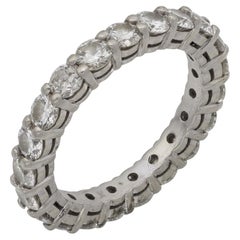Vintage 2.80 carat diamond platinum eternity band
