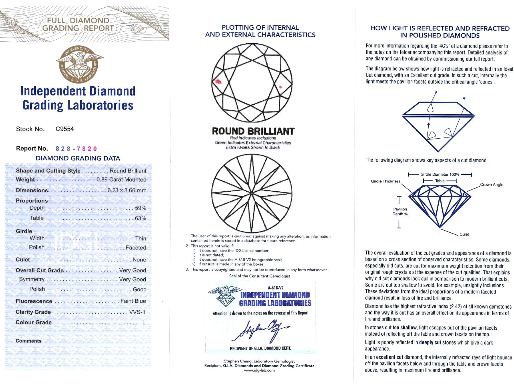 Anello trilogy di platino e diamanti d'epoca da 2,86 carati Circa 1970 in vendita 9