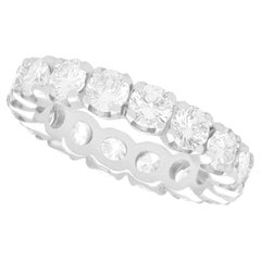 Retro 2.88 Carat Diamond and White Gold Full Eternity Ring Circa 1980