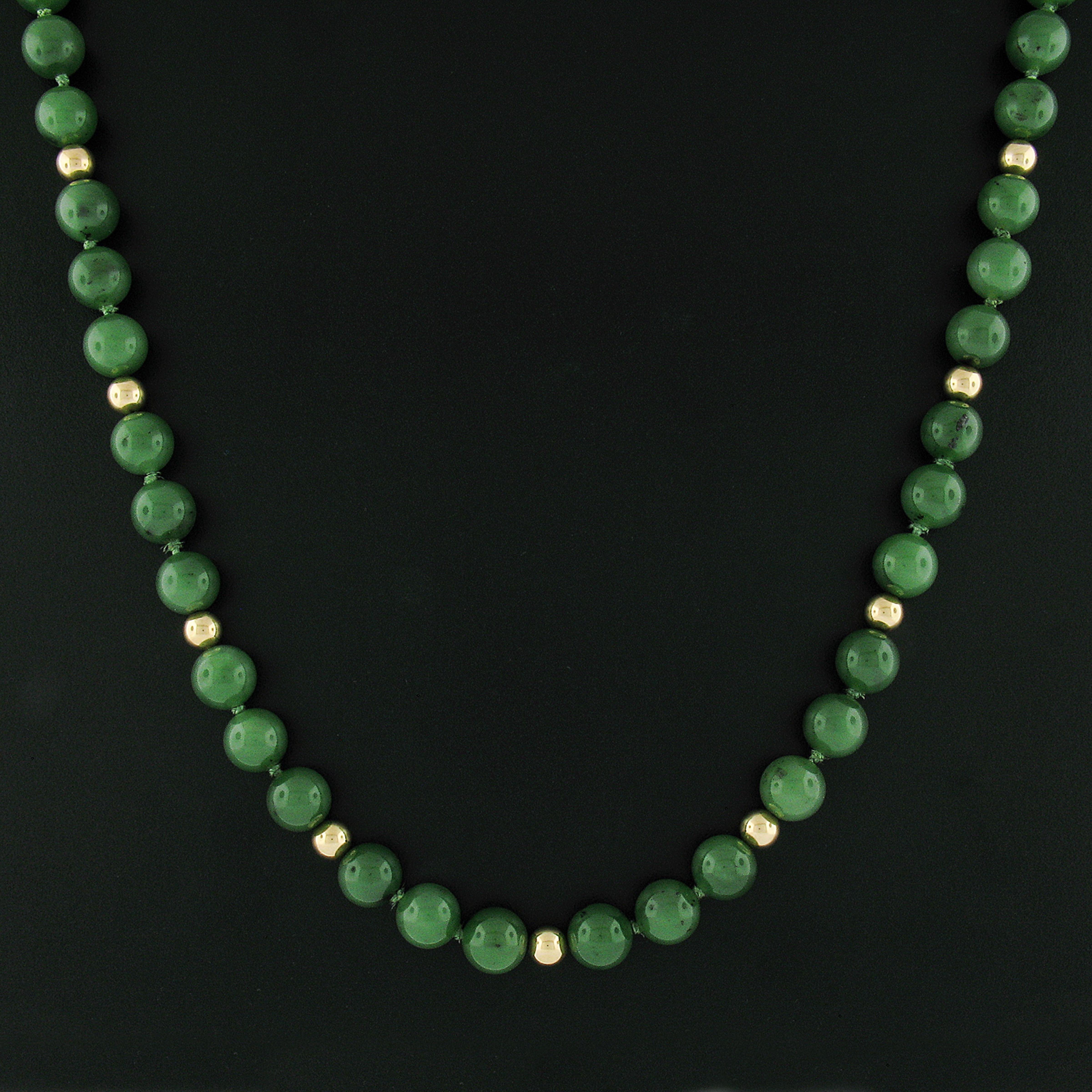 jade bead necklace vintage