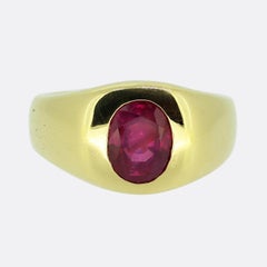 Vintage 2.90 Carat Burmese Ruby Ring