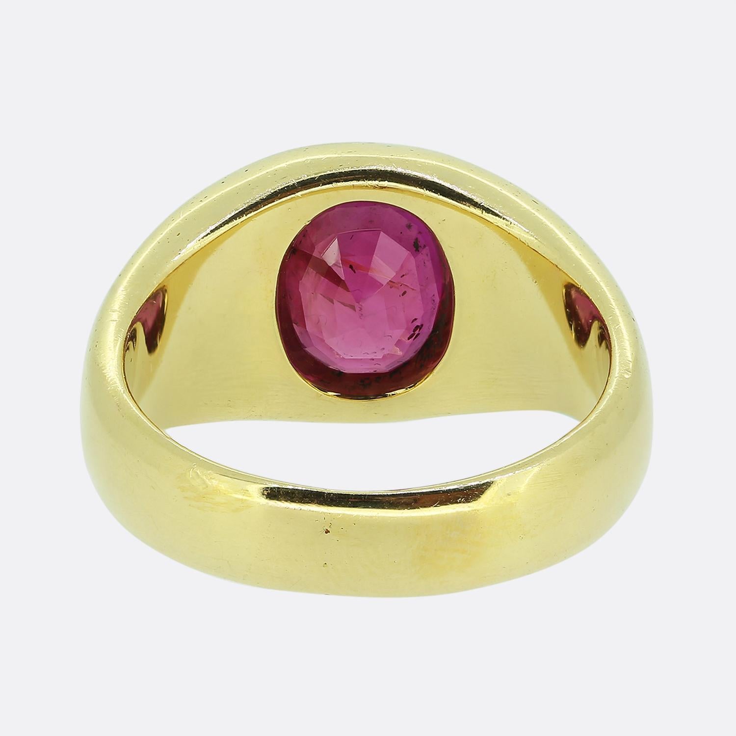 Vintage 2.90 Carat Burmese Ruby Ring In Good Condition In London, GB