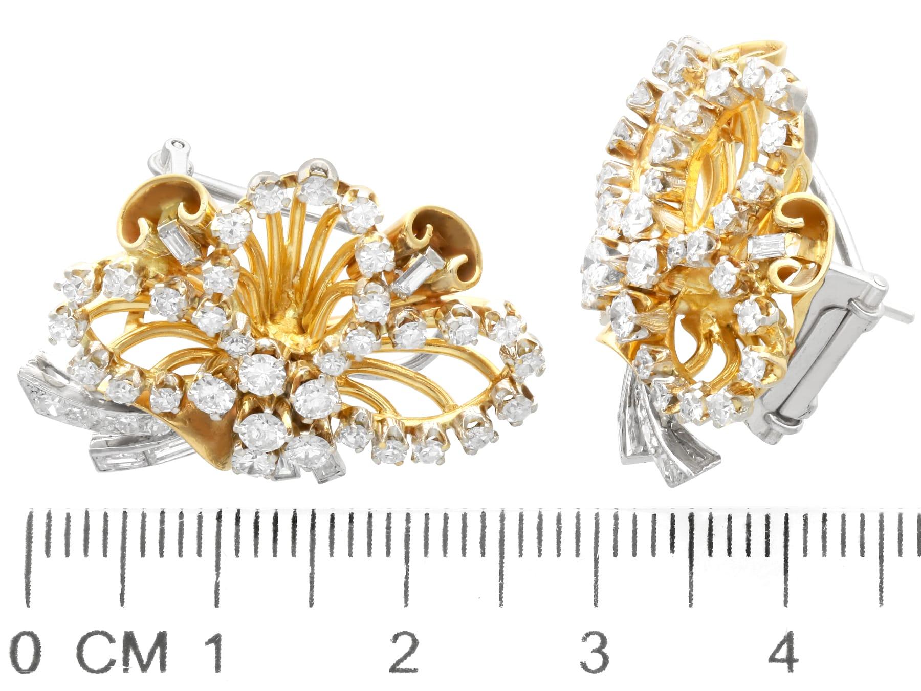 Vintage 2.90 Carat Diamond and 18k Garrard Earrings 3