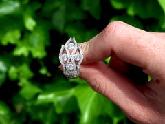 Vintage 2.94 Carat Diamond and 18K White Gold Earrings