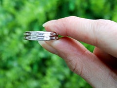 Vintage 2Ct Diamond and 18k White Gold Double Row Eternity Ring Circa 1960